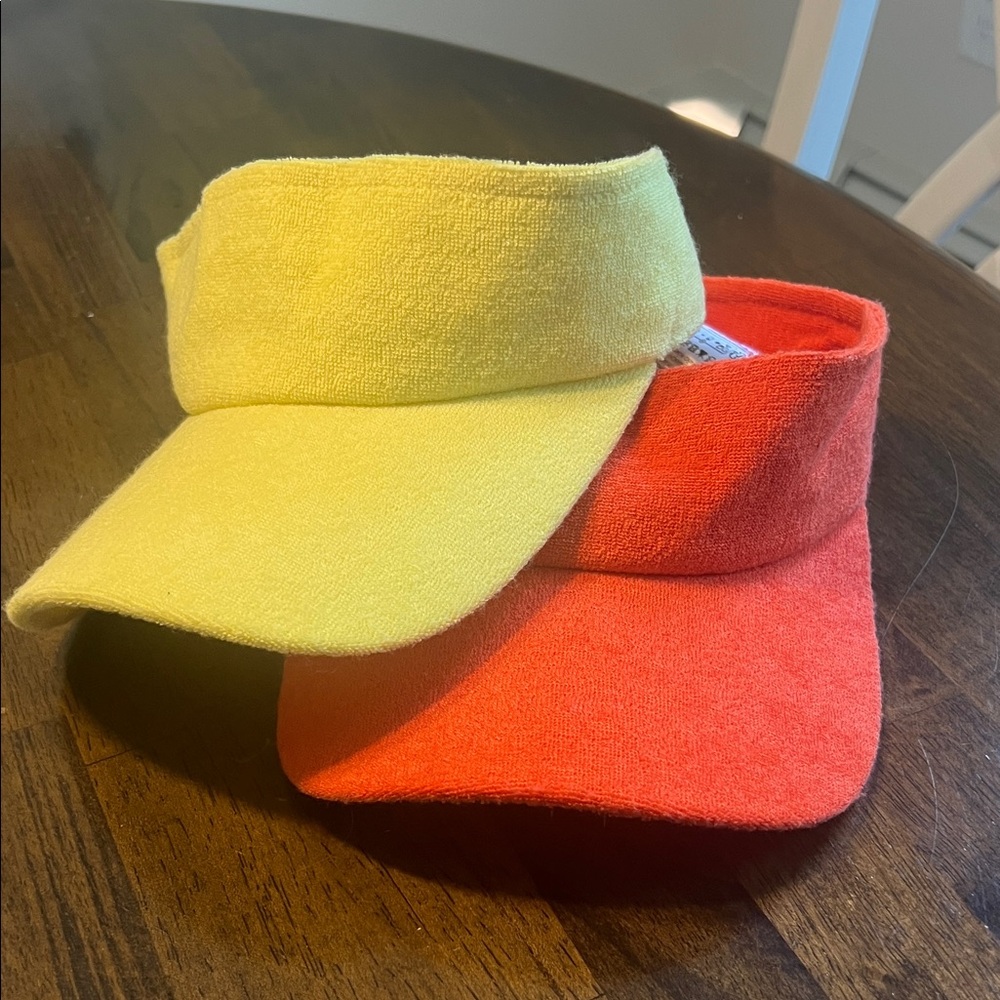 Anthropologie Yellow and Orange Visors